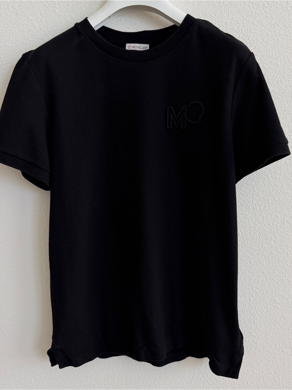 Moncler Black Crewneck Logo Tee